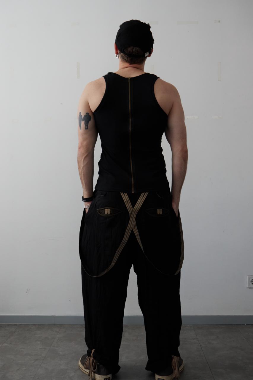 ZIP TANK-TOP BLACK