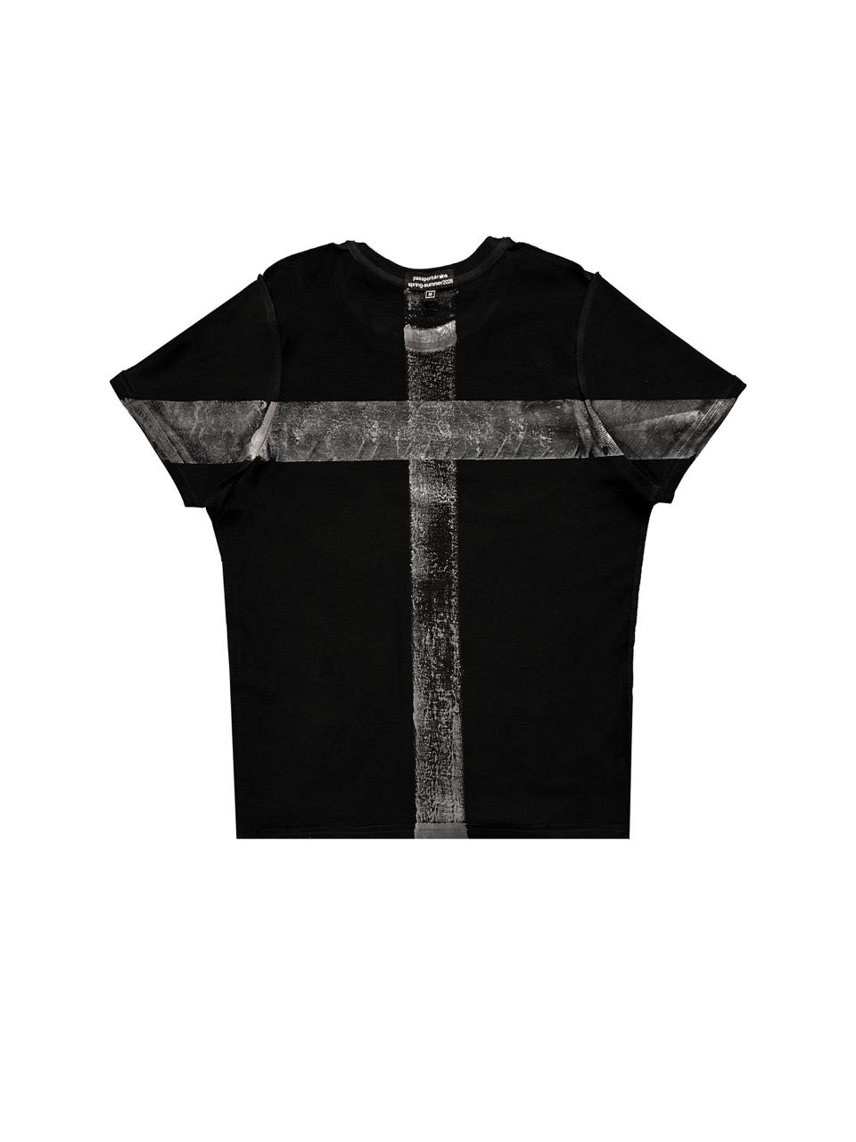 CROSSED TEE BLACK