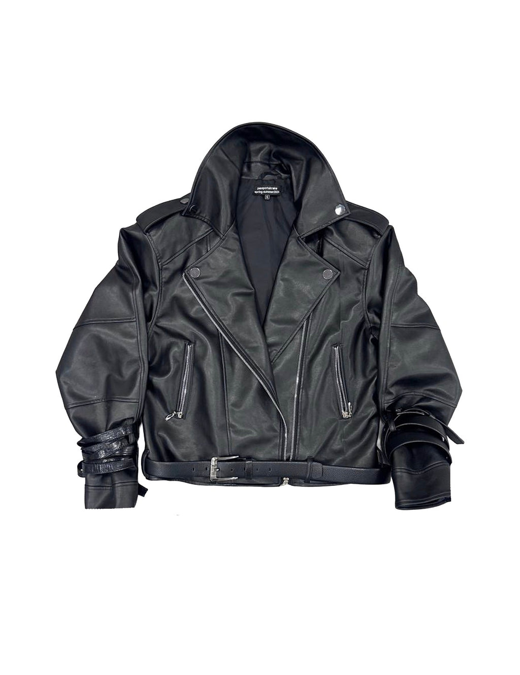 LEATHER SHOULDER PADS JACKET