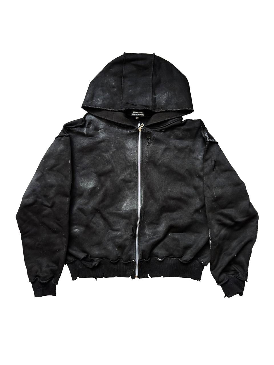HEAVY WAXED ZIP-HOODIE