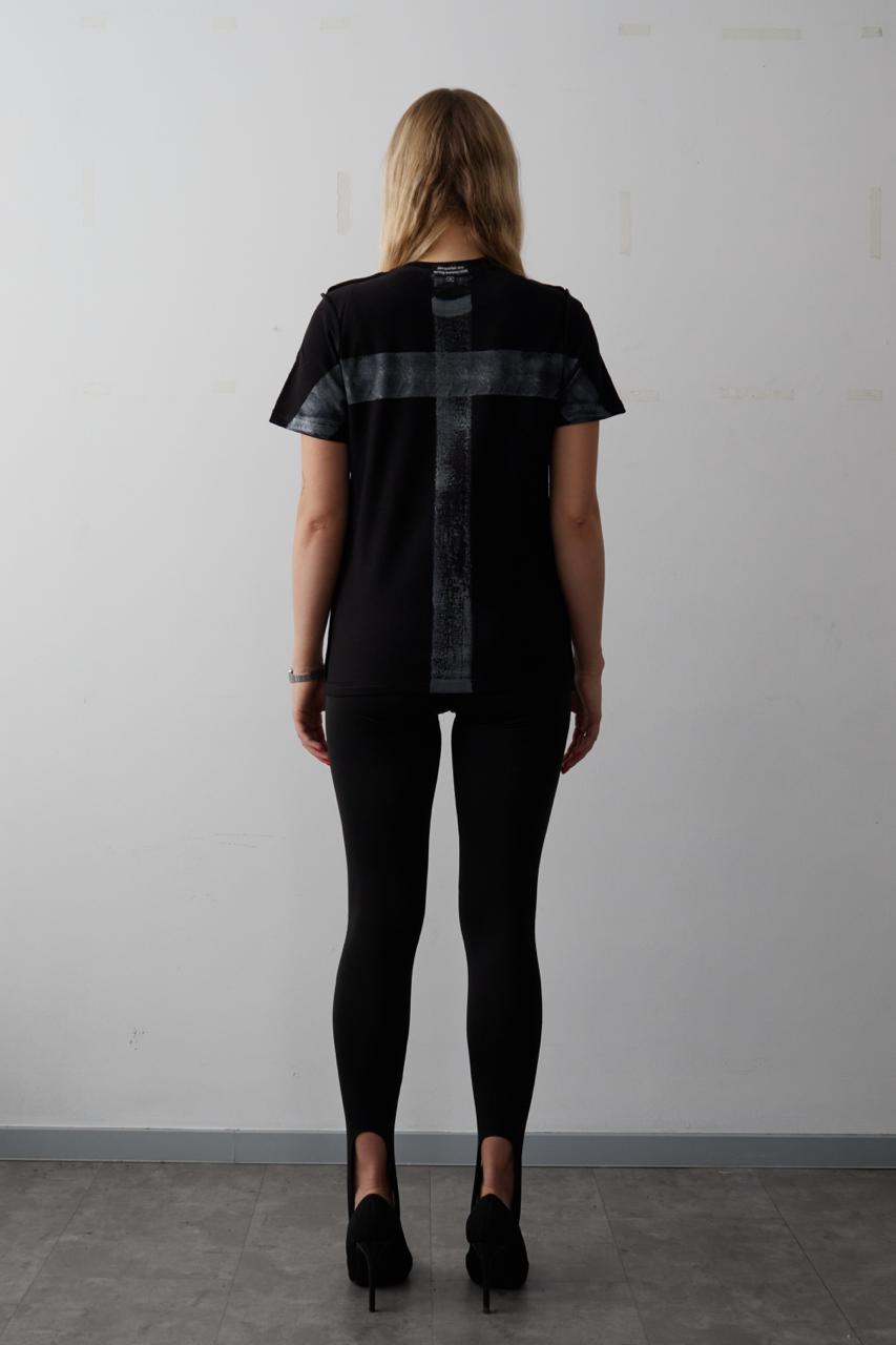 CROSSED TEE BLACK