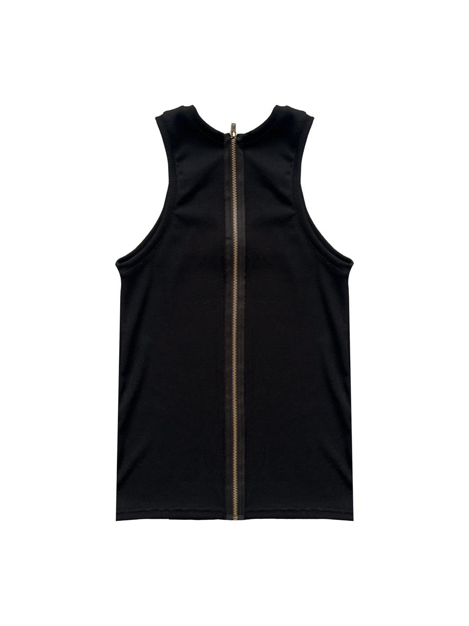 ZIP TANK-TOP BLACK