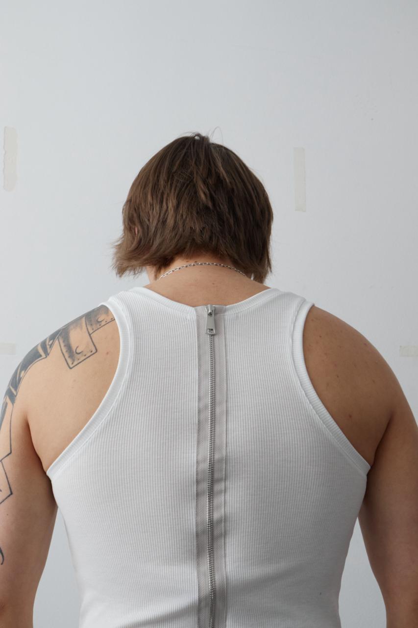 ZIP TANK-TOP WHITE