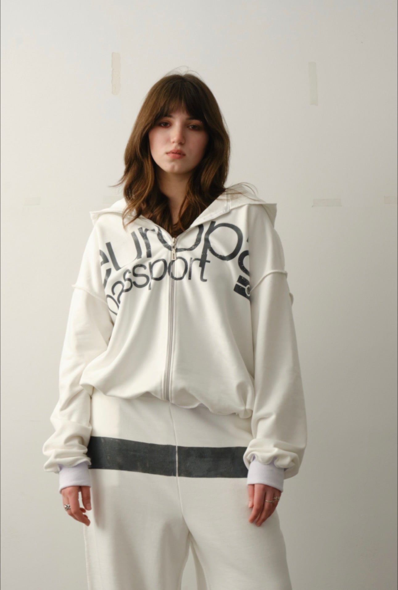 EUROPA ZIP-HOODIE WHITE
