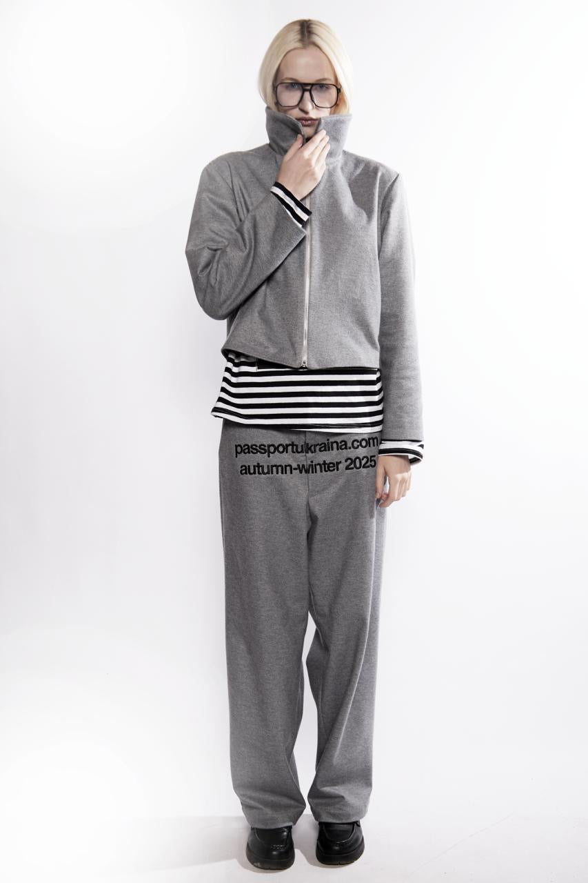 CASHMERE PANTS (BLACK / GREY)